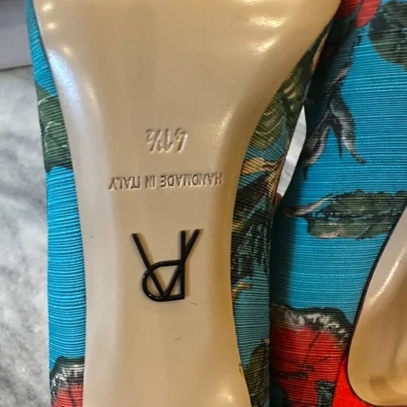 Paul Andrew Womens sz 41.5 Floral Botanical Pumps Fantastic! - Picture 6 of 6